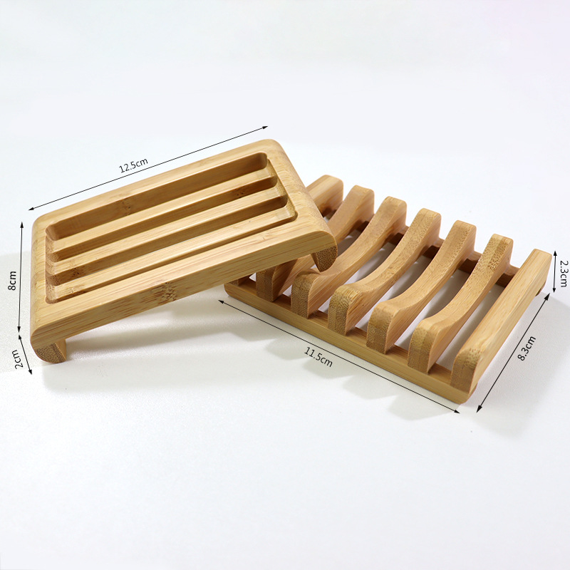 Directo de fábrica creativa plato de jabón de bambú drenaje plato de jabón hogar conveniente soporte de jabón de bambú