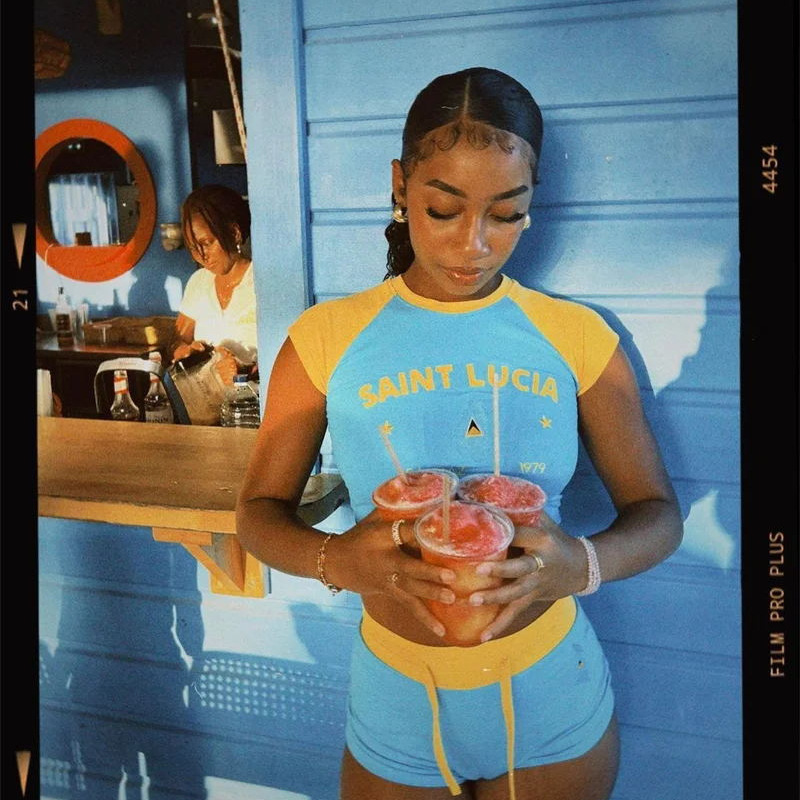 2024 ladies new summer national embroidered T-shirt top cross-border wholesale Amazon clothing Y2K EMO