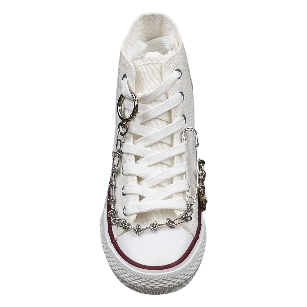 Zapatos, calzado deportivo, accesorios, punk, viento oscuro, zapatos con agujeros, hebilla, uñas de sauce, espinas, cadena de zapatos de metal hip-hop europea y americana