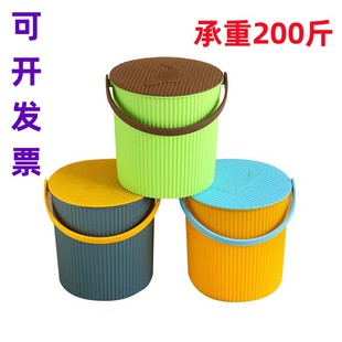 Bucket Stool Can Sit on Plastic Bucket with Lid Kindergarten Anji Bucket Bath Satchel Bucket Fishing Bucket Storage Storage Nayou