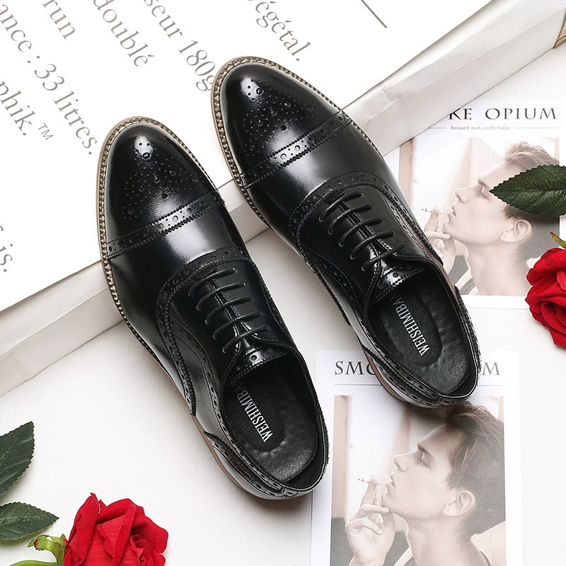 2023 летняя новая мужская обувь, кожаная обувь Brock, мужская повседневная модная мужская деловая модельная обувь в Корейском стиле, мужская кожаная обувь