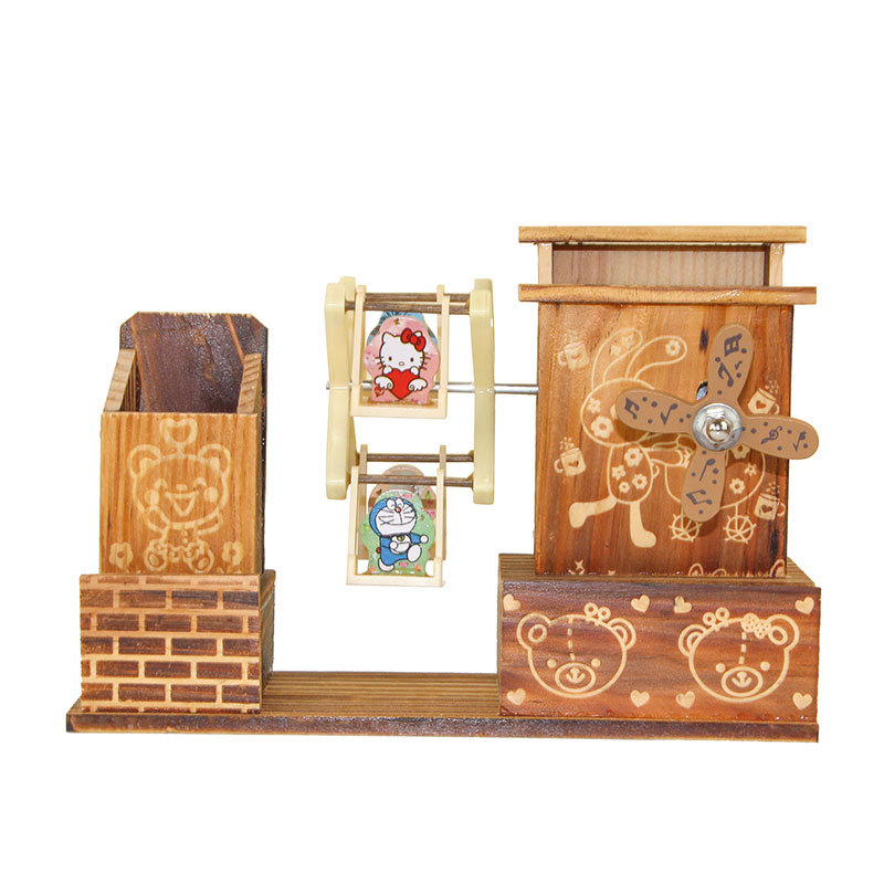 woodiness Music box manual The music box Scenic spot Stall Hot models Model Decoration rotate Clockwork Music box wholesale