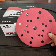 卡斯特6寸圆盘150mm 植绒砂纸片砂纸 自粘式砂盘拉绒片背绒片抛光