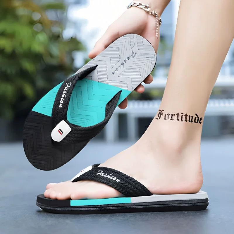 拖鞋男夏季防臭大码潮流防滑耐磨凉拖沙滩鞋男士外穿软底人字拖男