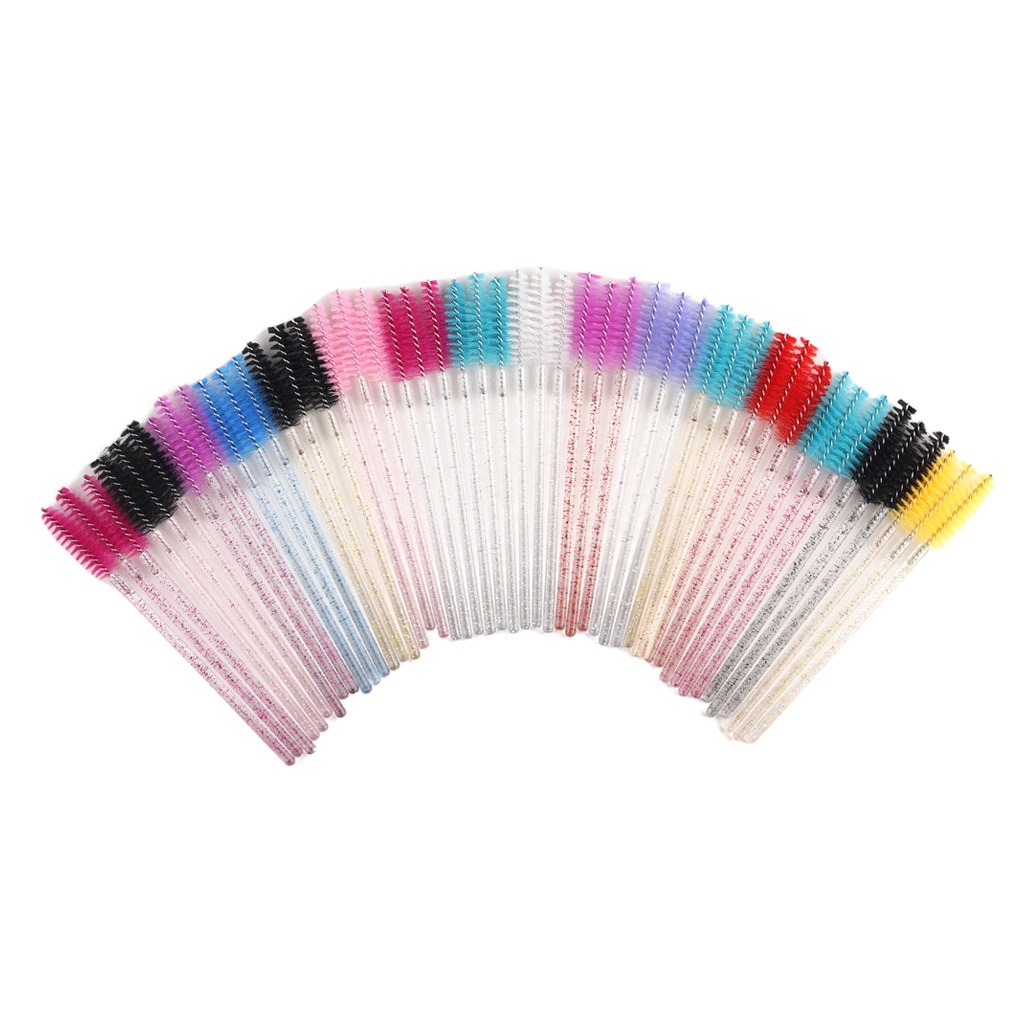 Crystal color eyebrow brush grafting eyelash brush disposable eyelash curler eyelash comb lightweight and convenient makeup brush