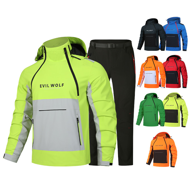 Spring and Autumn Jacket and Pants Set for Men, Trendy Casual Versatile Fashion Sports Simple Outdoor Windbreaker Set Spring and Autumn Jacket and Pants Set for Men, Trendy Casual Versatile Fashion Sports Simple Outdoor Windbreaker Set