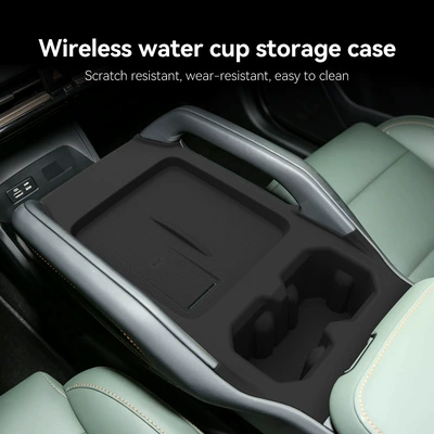 Suitable for 24-26 models of Jaecoo J6 EV, wireless charging integrated water cup cover ICAR03 silicone protective anti-slip mat
