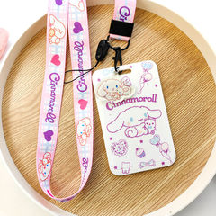 Big-eared dog card holder ID card holder student meal card campus bus subway lanyard ins cute cinnamon dog meal card