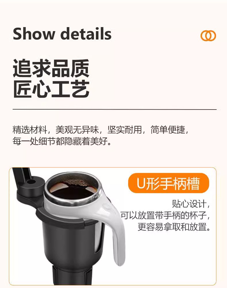 Cross-Border Car Cup Holder Tray, Car Cup Holder, Beverage Storage, Small Dining Table, Car Expandable Cup Holder