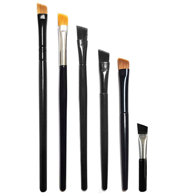 Mini Makeup Accessories Small Eyebrow Brush Disposable Oblique Eyebrow Dyeing Brush