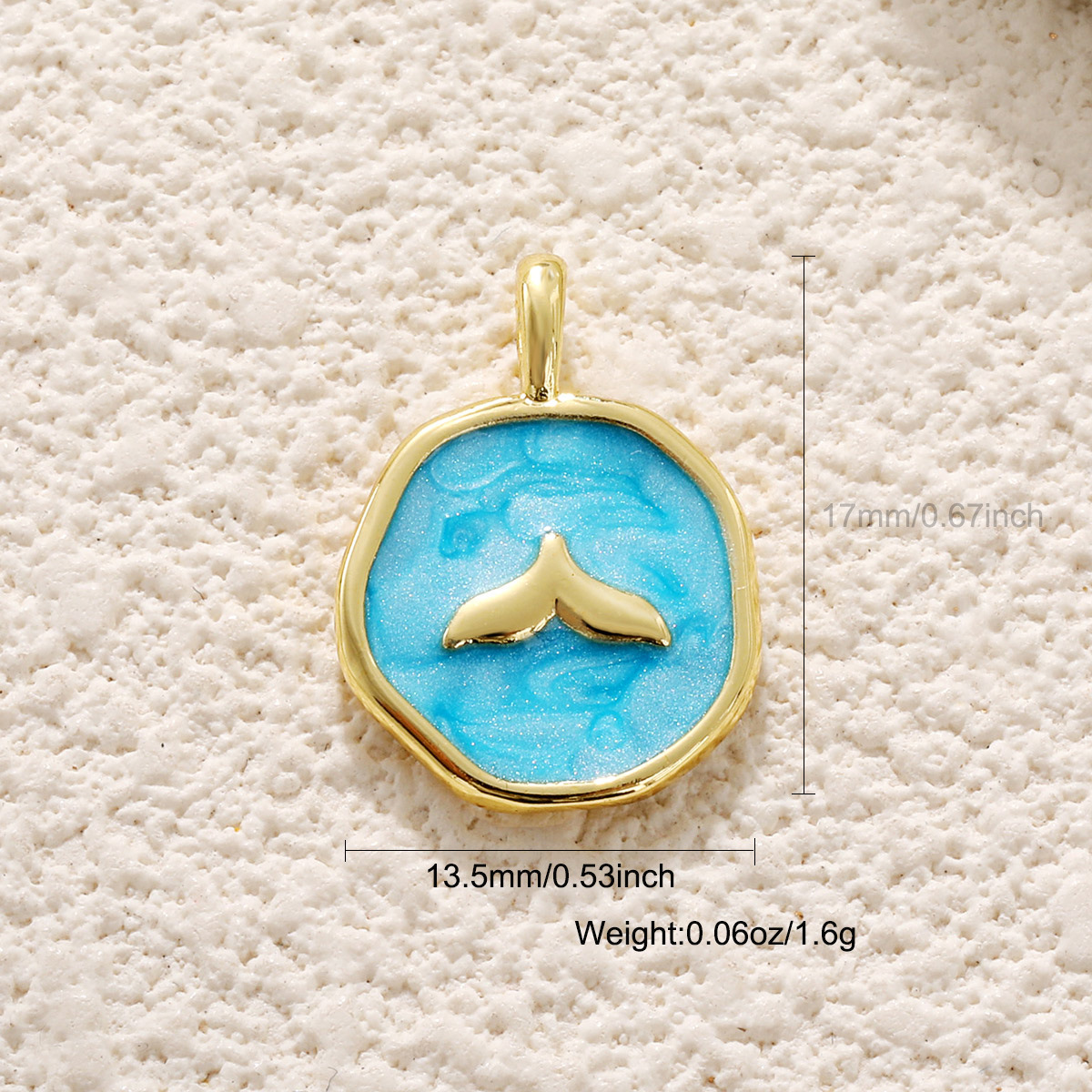 3g Weight Pendant Jewelry Making Type 18*9.3mm Jewelry Making Size DIY Jewelry Accessories Classification 1 Piece Quantity Copper Material Conch, Rudder Pattern Polished Finish Enamel Design Marine Style Style 1 Piece 18*9.3mm Copper Conch Rudder Polished Pendant 2