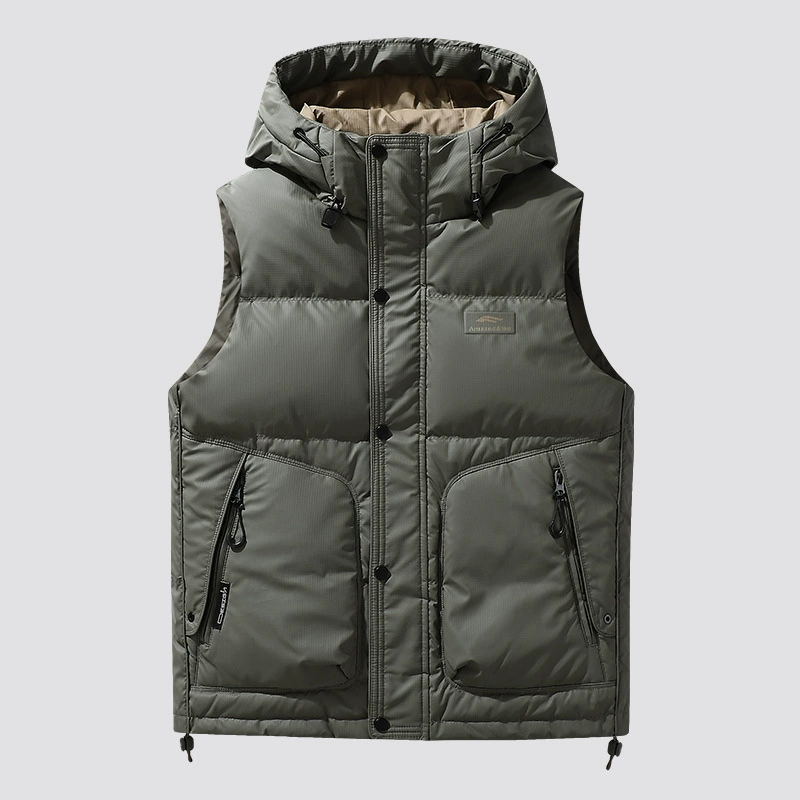 Чао бренд пуховый жилет может быть открыт для мужчин зимой