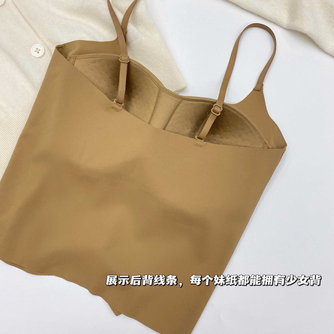 Mia Lin 6038 hermosa ropa interior trasera mujer cuello de una línea sin costuras anti-luz tirantes cojín en el pecho chaleco mujer taza de tubo superior