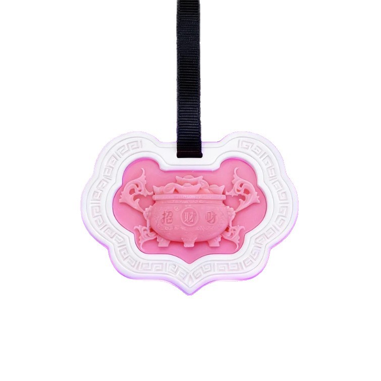Chezai – Car aromatherapy diffuser Auto Parts and Accessories - gypsum-wax-tablet-gold-lock-pink-peach