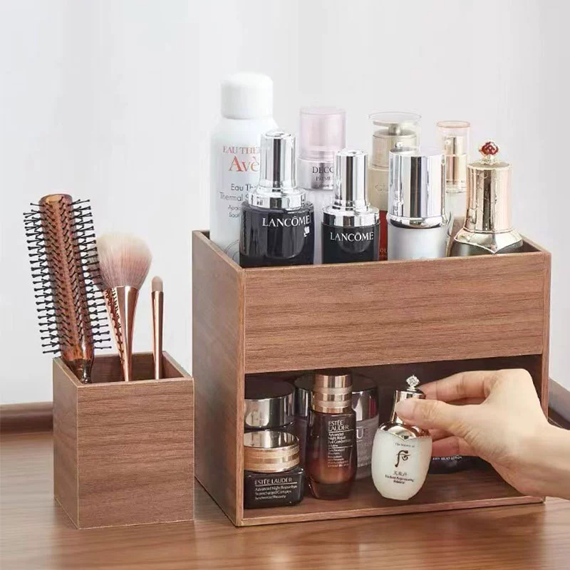 Настольный ящик для хранения крыльца для бытового обувного шкафа ящик для хранения масок Деревянный Комод косметическая стойка