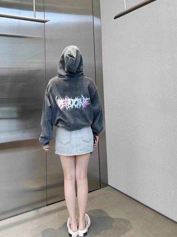 跨境爆款WE11立体印花小熊休闲宽松情侣T恤男女同款卫衣外贸批发|undefined