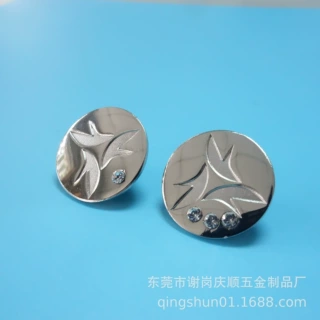 定制金属徽章 铜镶钻镀银精美礼品领章胸针徽章定制