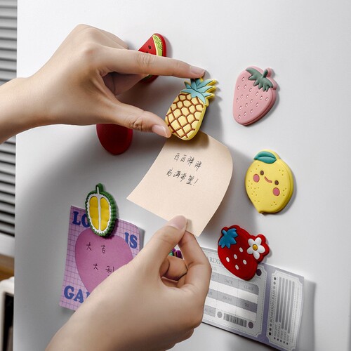Creative cartoon cute personalized fruit fridge magnet 3D sticker magnet sticker magnetic sticker