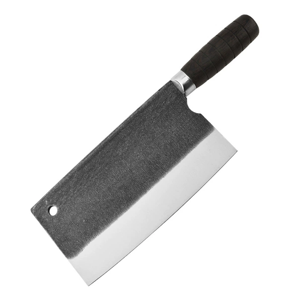 [Large size 604g] Round handle chicken wing wood barbecue knife