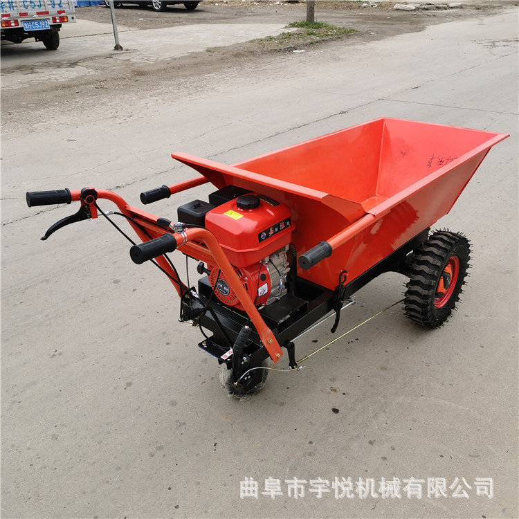 便携式运输工程车 果园自卸翻斗车 电动工地灰斗车