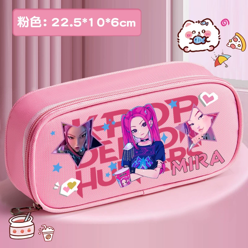 Capacious cartoon pencil case for students, oxford cloth