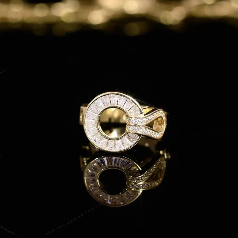 Modern Style Heart Shape Metal Plating Zircon Womenu0027S Rings 1 Piece