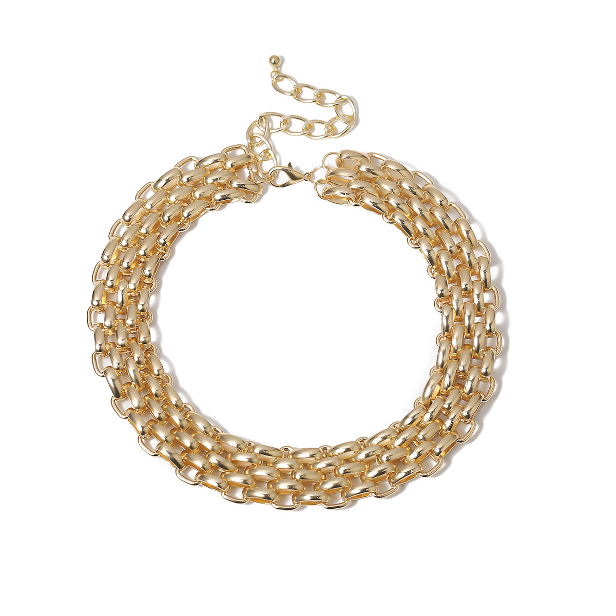 Women's Gender Retro Cool Style Solid Color Alloy Plating Women's Choker