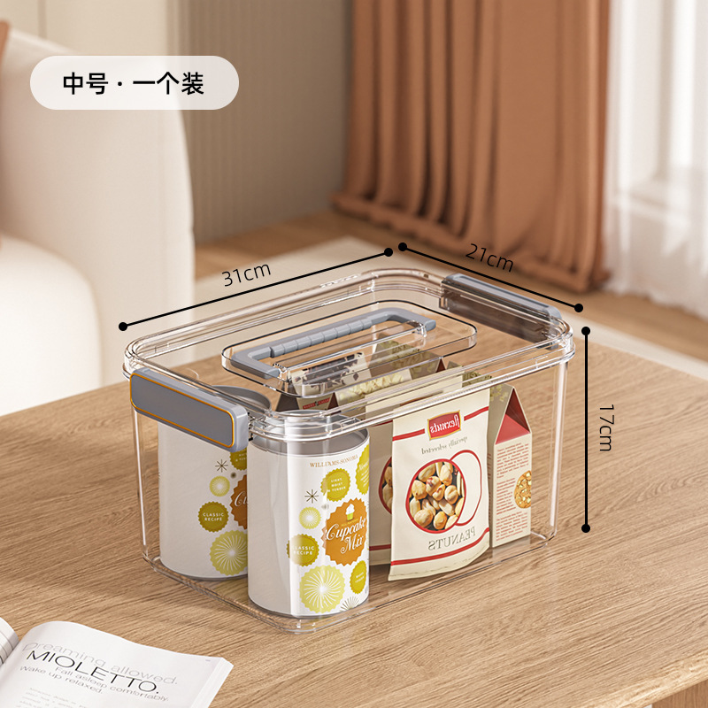 大容量透明收纳箱pet玩具书本零食整理箱居家塑料药箱手提储物箱|undefined