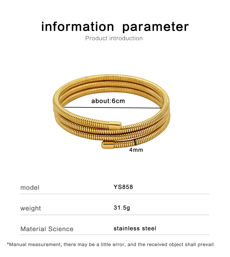 21g Weight PVD Coated Gold Plating Process 18K Gold, Real Gold Plated Plating Material 304 Stainless Steel Pendant Material Bangle Classification 304 Stainless Steel Chain Material 1 Piece Quantity Holiday, Daily Occasion 304 Stainless Steel Material Round Pattern Women's Gender Simple Style Style Waterproof Non Tarnish, Plating Craft PVD Coated 18K Gold Real Gold Plated Round 304 Stainless Steel Simple Style Waterproof Non Tarnish 304 Stainless Steel Bangle 无