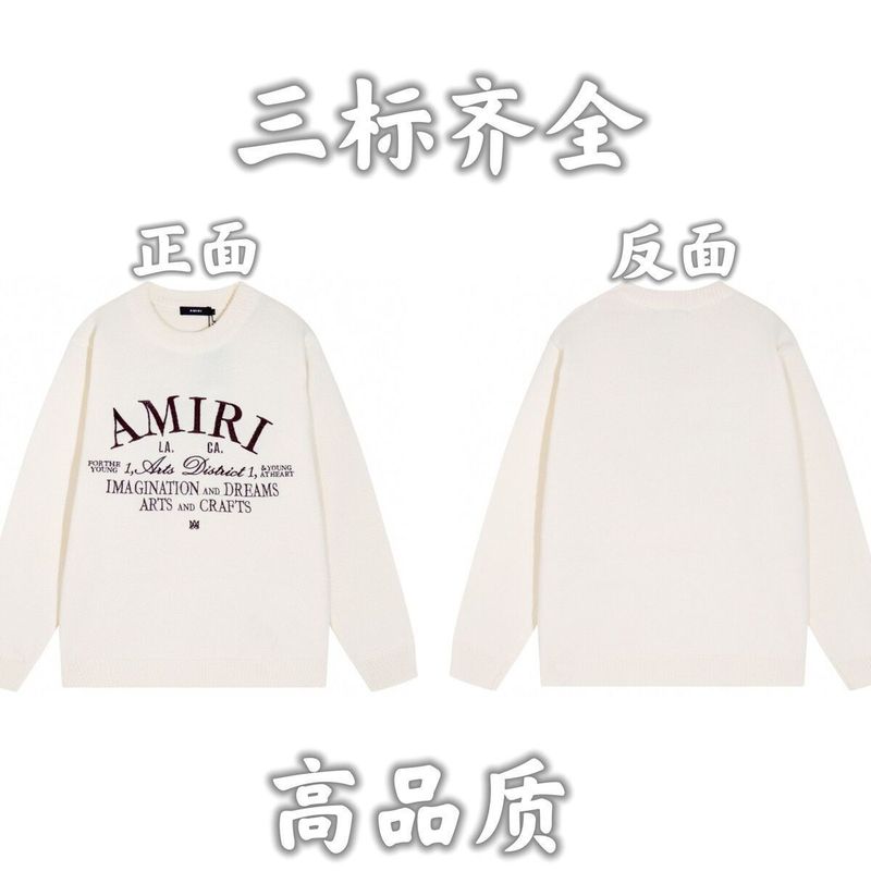24秋冬新款潮牌字母满身logo圆领针织毛衣男女款宽松休闲上衣|undefined