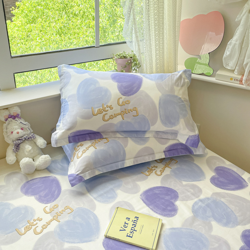 Funda de almohada fresca pequeña de algodón puro Un par de fundas de almohada para el hogar individuales 48x74cm Funda interior de núcleo de almohada de algodón Student 4