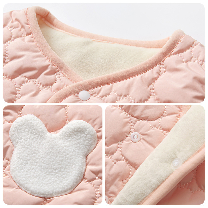 Chaleco para niños para primavera, otoño e invierno, cárdigan cálido de forro polar para bebés recién nacidos, chaleco exterior grueso para niños y niñas, ropa de invierno para bebés.
