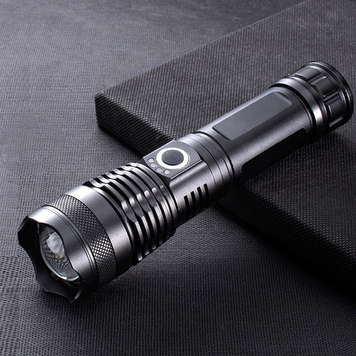 Cross-border best-selling p50 rechargeable strong LED flashlight xhp70 aluminum outdoor flashlight white laser strong flashlight