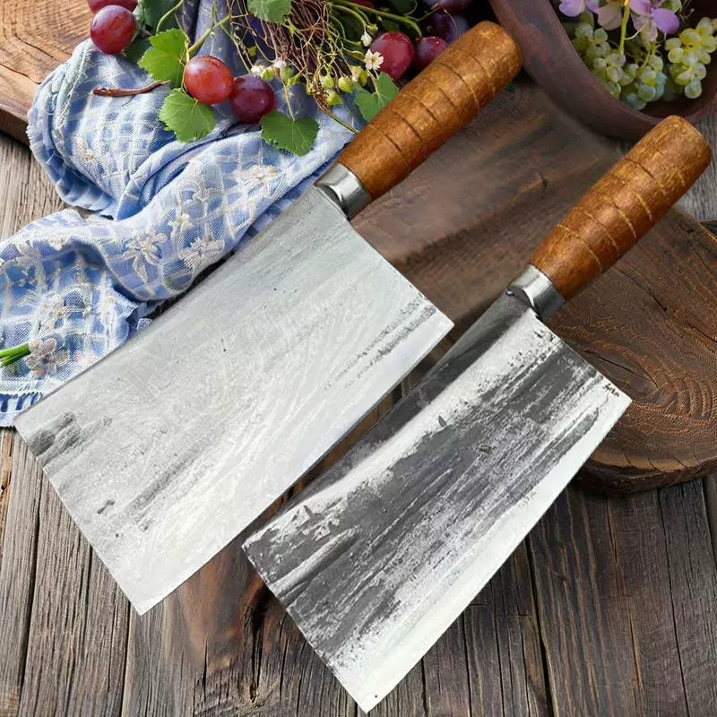 古法手工锻打斩切刀九江湾商用烧腊刀酒店厨房中式菜刀不锈钢菜刀