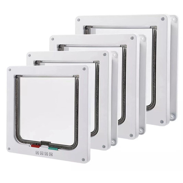 Manufacturers supply pet door cat door in stock dog door two-way entrance and exit door hole screen window glass acrylic plate cat kennel