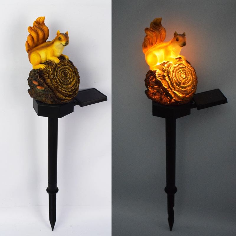 源头厂家太阳能草坪灯树脂工艺品地插灯LED花园庭院景观装饰