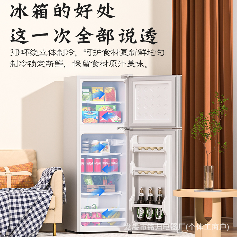 一级能效小冰箱家用小型租房宿舍迷你省电办公室双开门电冰箱|undefined