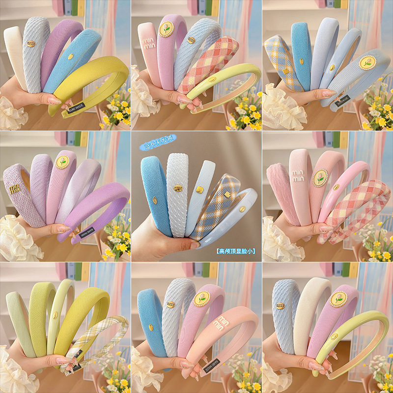 2025 nueva diadema de cabeza alta para mujer, lujo ligero, tarjeta de alta calidad, diadema de salida diaria de verano, pequeño paquete de cabello