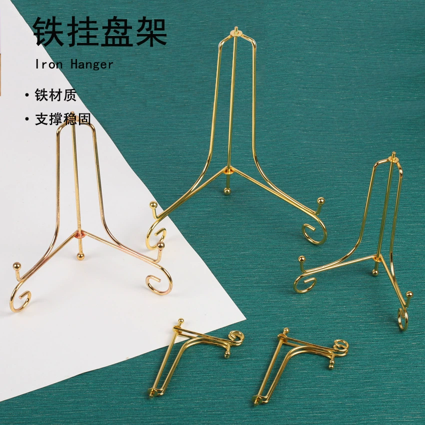 Гальваническая Золотая железная стойка керамическая дисковая стойка поднос Pu 'er чайная витрина Гальваническая стойка