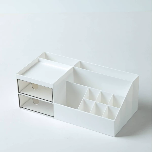 Multifunction desktop organizer (Large, White)