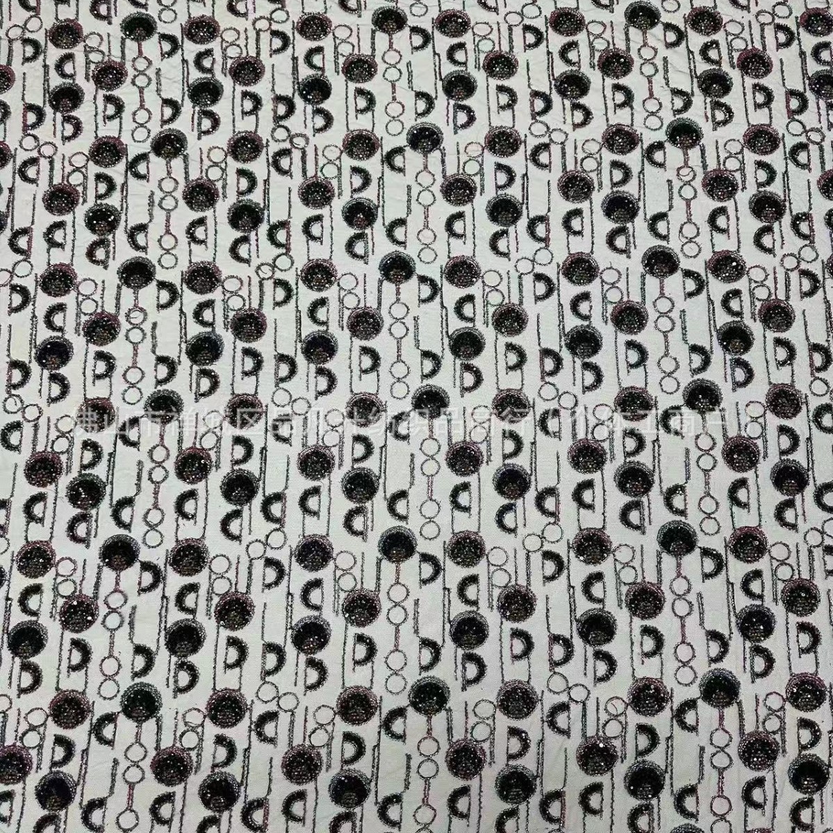 Tubo de perlas bordado sequinilla tela de bordado red de trabajo pesado vestido de boda tela de noche ropa de moda de teatro tela