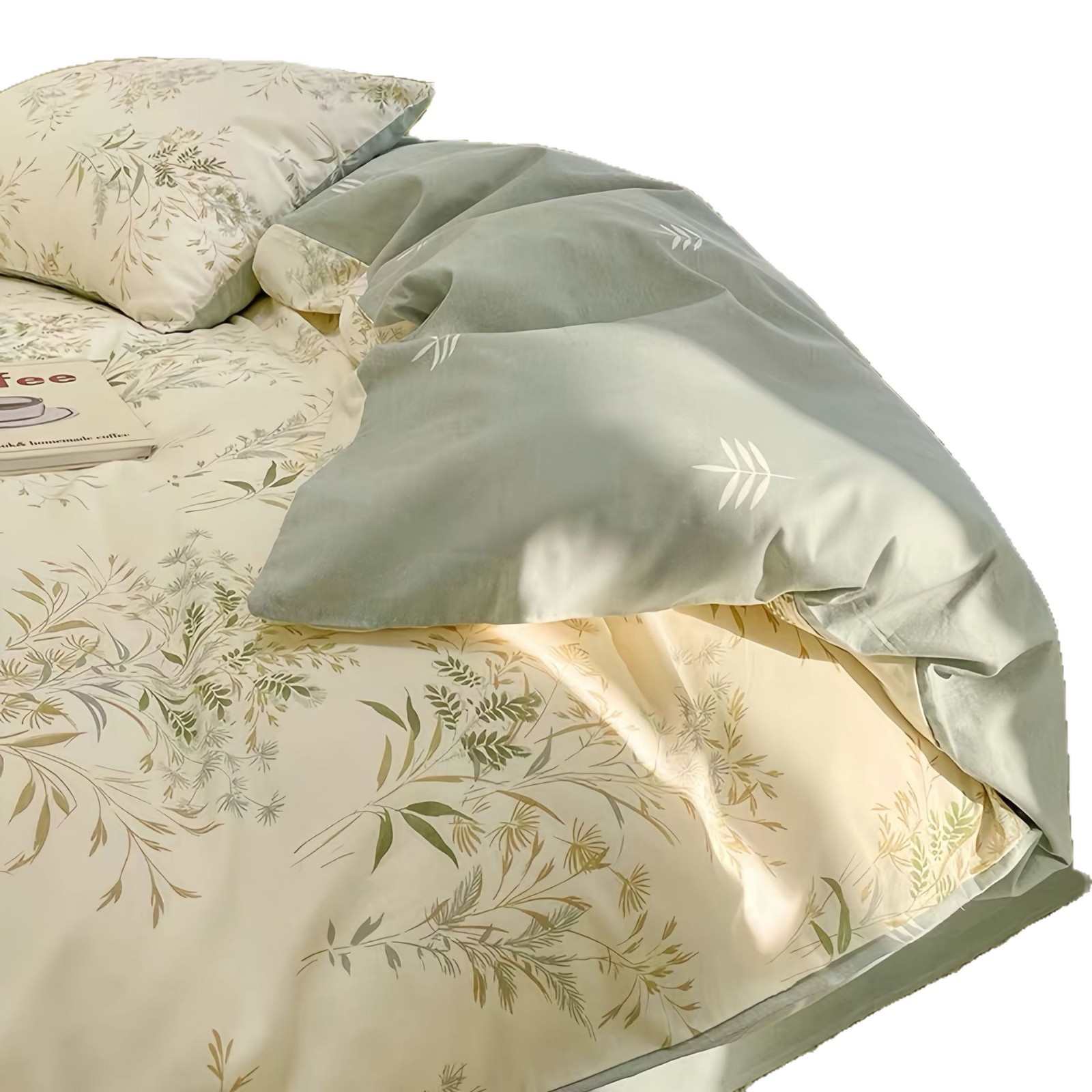 Algodón de cuatro piezas de ropa de cama de algodón 2025, nuevo edredón de flores frescas, sábanas de dormitorio de tres piezas de cuatro estaciones