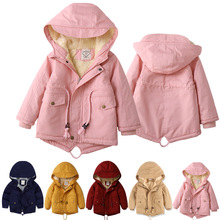 Children Winter Fleece Outdoor Jackets Girls Mickey Minnie H