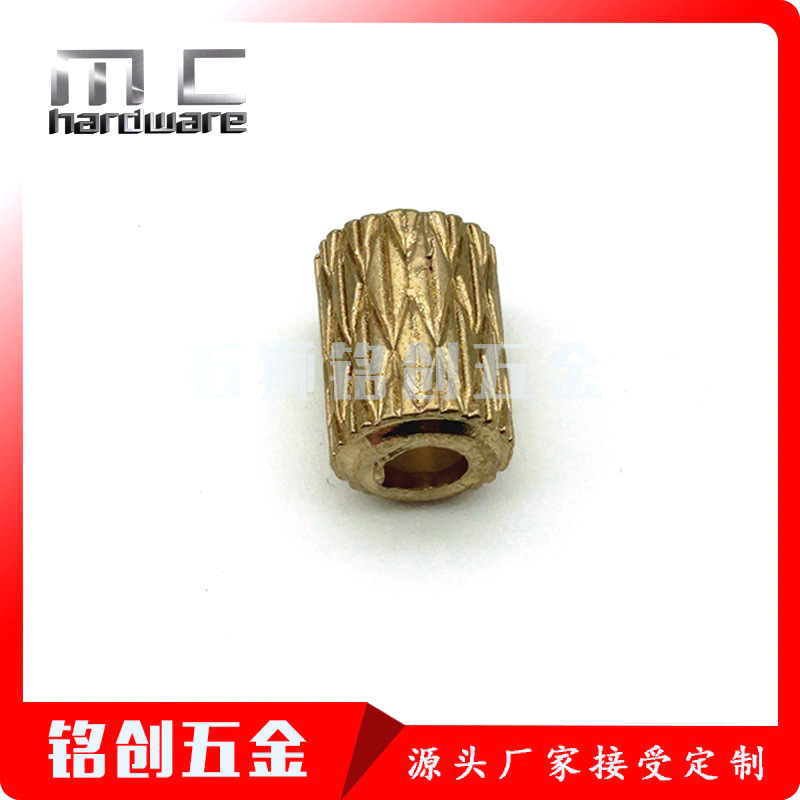 圆柱体合金吊钟批发 羽绒服棉衣包包金属绳带扣 纽扣辅料生产供应