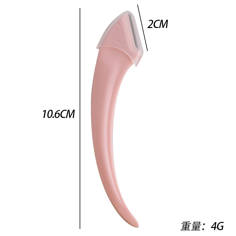 Cuchillo de cejas de media luna, raspador de cejas con malla protectora, cuchillo de cejas de corte, herramientas de cejas de corte, caja de mujeres, cuchilla de cejas de corte, 100 piezas por caja