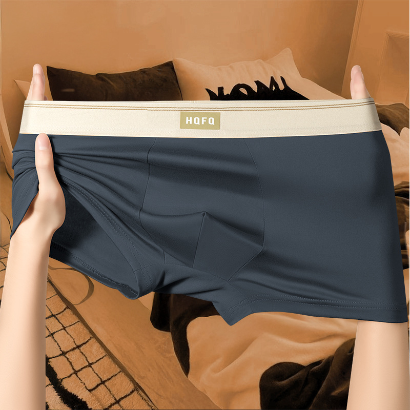 Pantalones interiores de hombre desnudas, suaves antibacterianas, entrepierna transpirable, pantalones elásticos de tamaño grande, fábrica directa