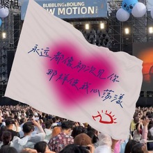 赵雷音乐节演唱会周边旗帜理想永远都年轻没有信号应援大旗