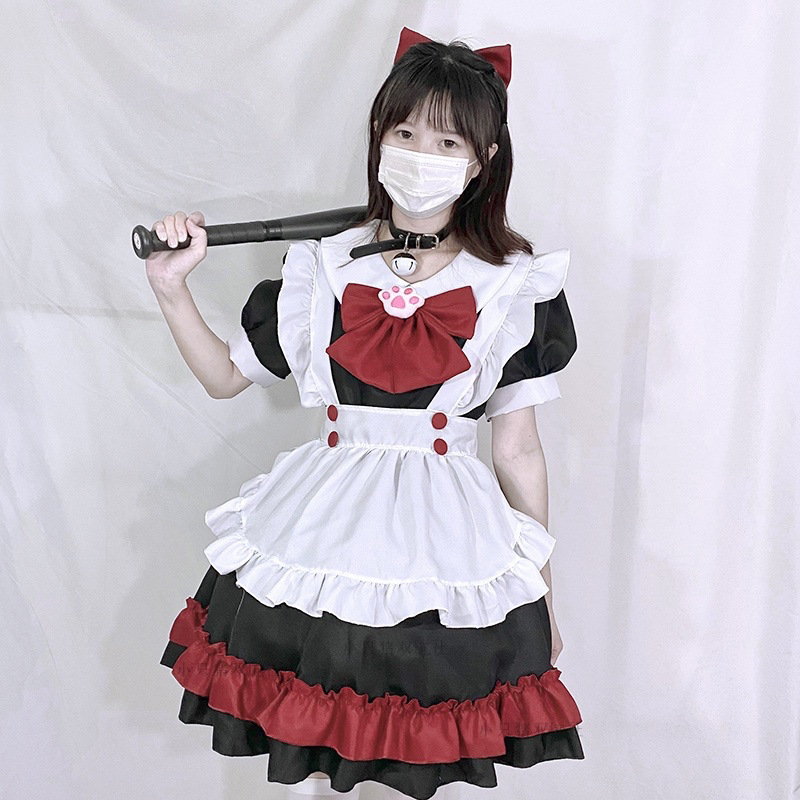 Halloween Black and Red Maid Costume Dark Department College Style Lolita Lolita Little Devil Witch dress Halloween Black and Red Maid Costume Dark Department College Style Lolita Lolita Little Devil Witch dress