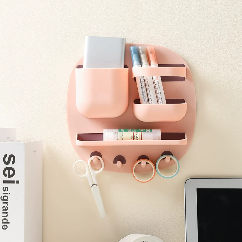 Дunge -gratisomba punching wall hanging storage rack Multifunctional mobile phone key hanging frame creative wall multi -layer storage shelf
