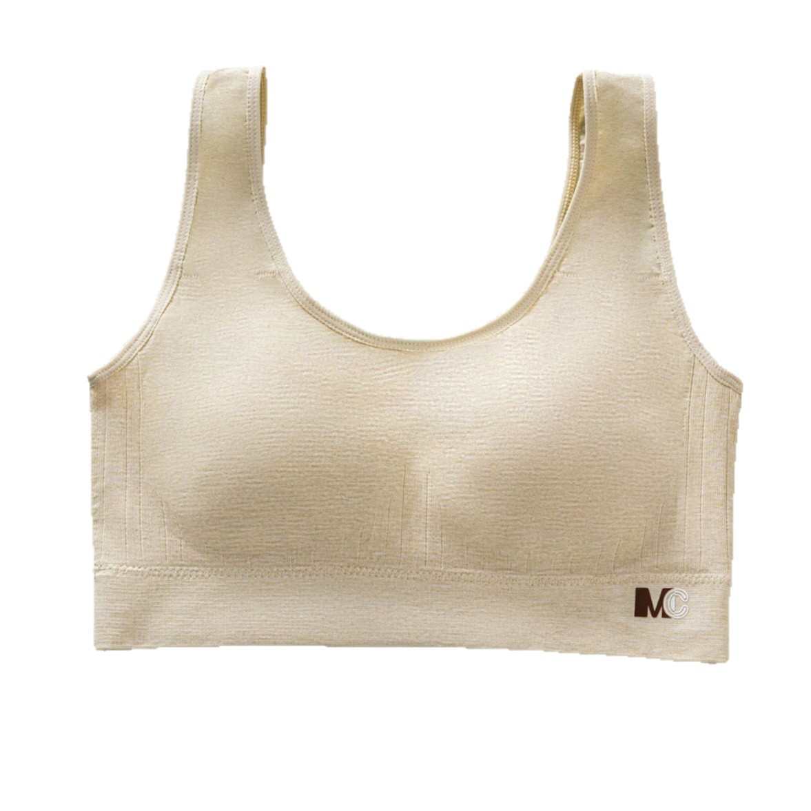 Yanjiasi Women's Plus Size Wireless Thin Breathable Hole Cup Fixed Cup Vest Style U-Shaped 8802